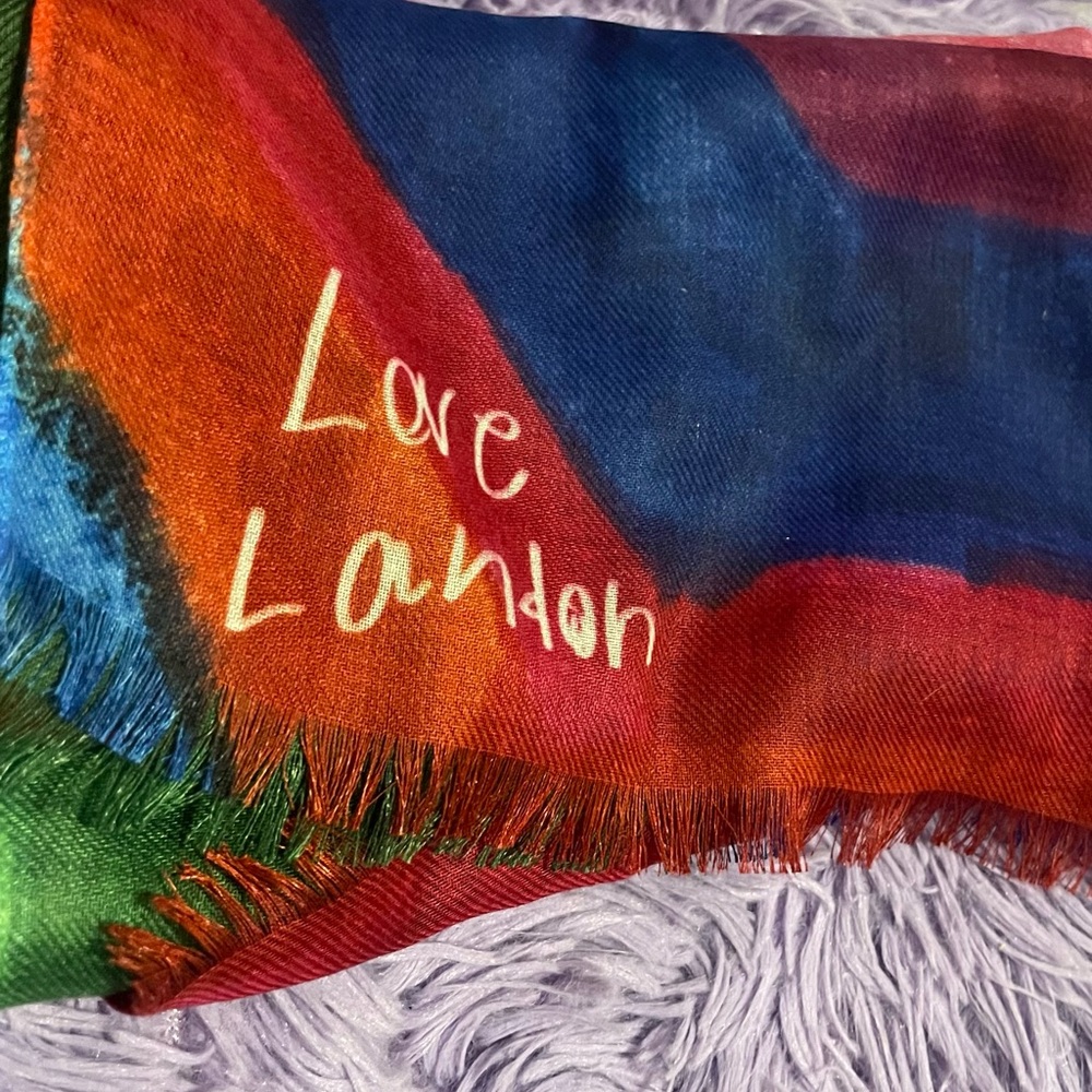 Love Landon colorful scarf.